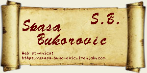 Spasa Bukorović vizit kartica